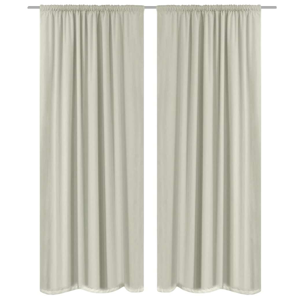 Gordijnen Verduisterend Dubbellaags 140X175 Cm Crème 2 St