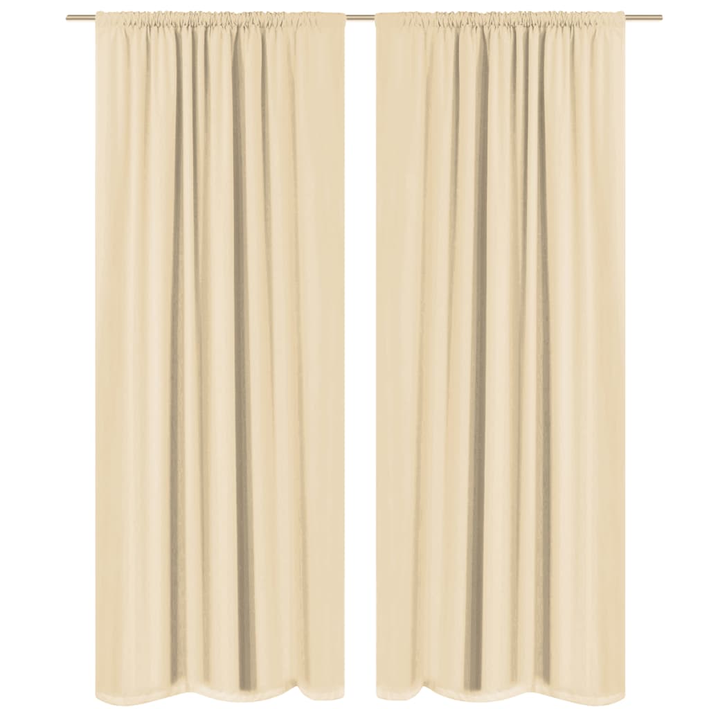 Gordijnen Verduisterend Dubbellaags 140X175 Cm Beige 2 St