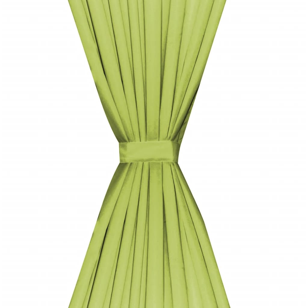 Gordijnen Verduisterend Dubbellaags 140X175 Cm Groen 2 St