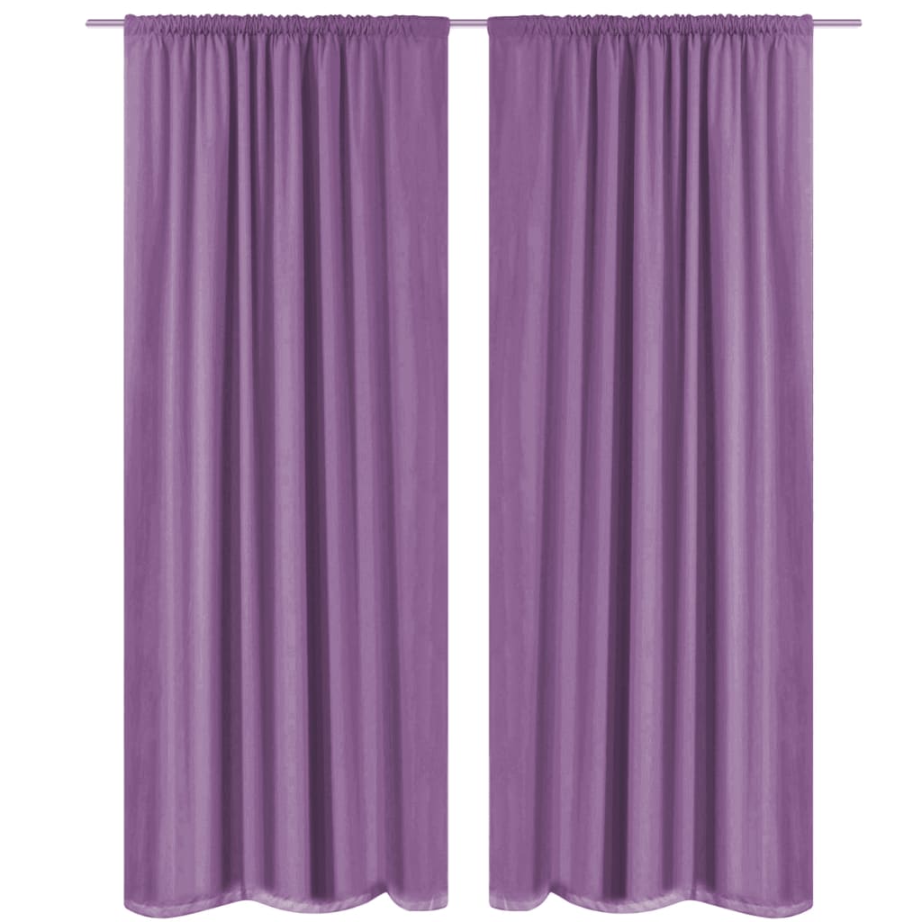 Gordijnen Verduisterend Dubbellaags 140X175 Cm Paars 2 St