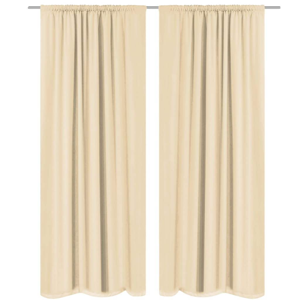 Gordijnen Verduisterend Dubbellaags 140X245 Cm Beige 2 St