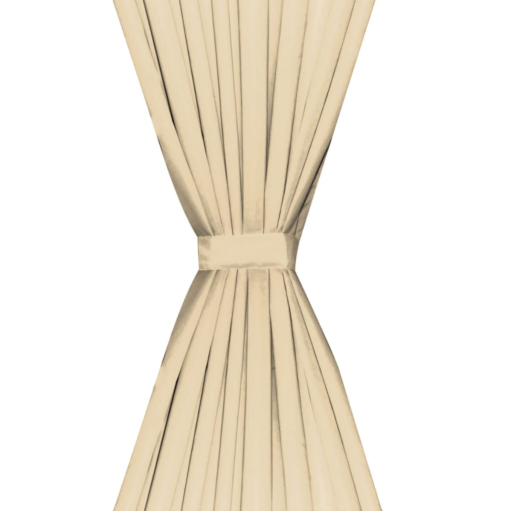 Gordijnen Verduisterend Dubbellaags 140X245 Cm Beige 2 St
