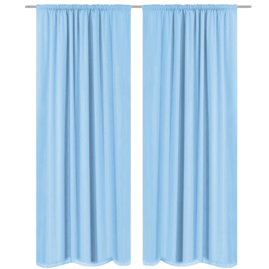Gordijnen Verduisterend Dubbellaags 140X245 Cm Turquoise 2 St