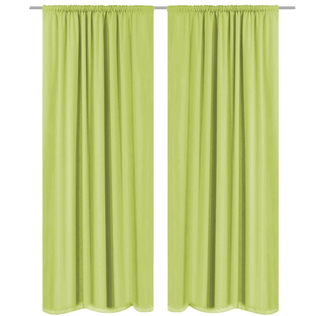 Gordijnen Verduisterend Dubbellaags 140X245 Cm Groen 2 St