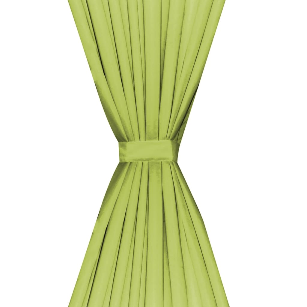 Gordijnen Verduisterend Dubbellaags 140X245 Cm Groen 2 St
