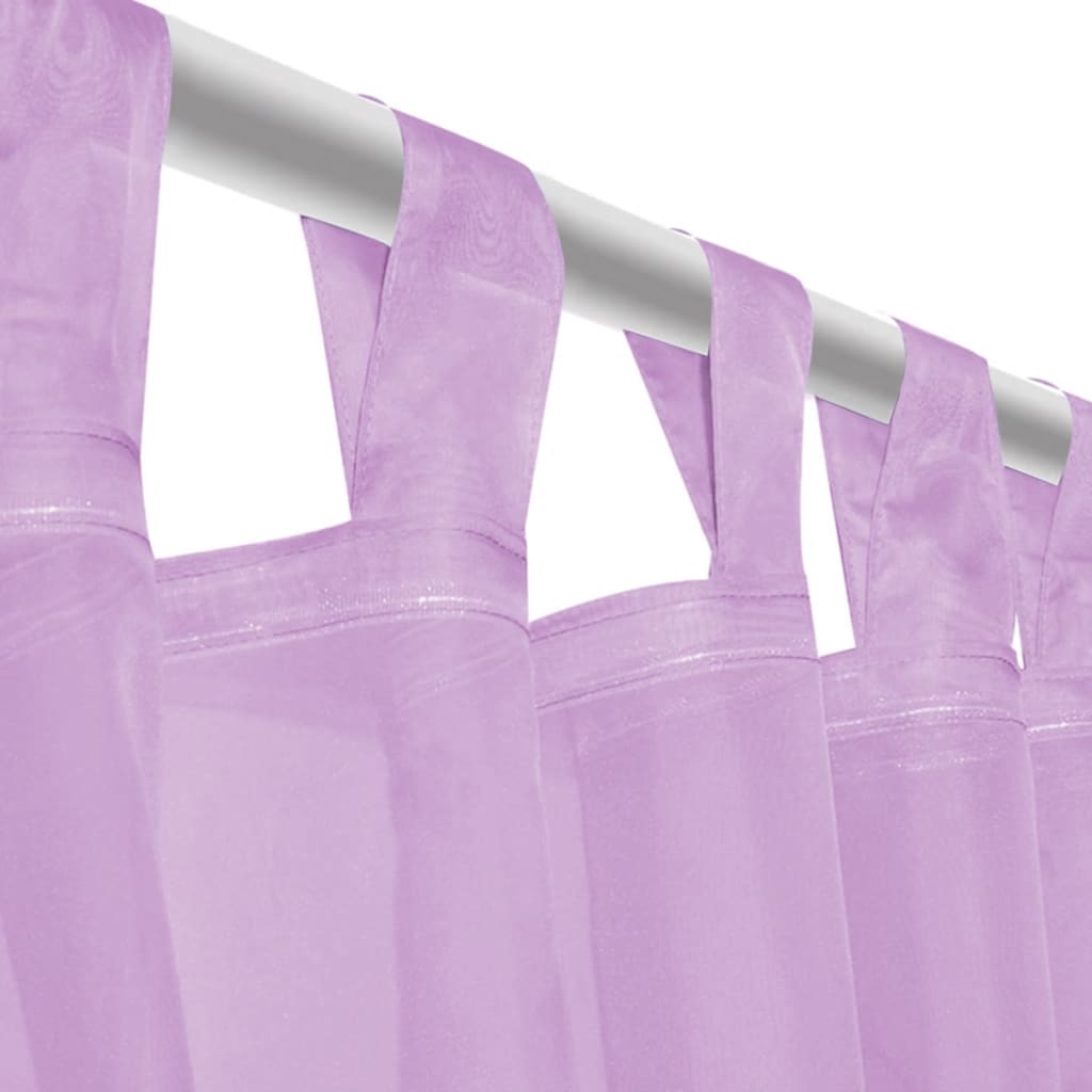 Gordijnen Voile 140X245 Cm Lila 2 St