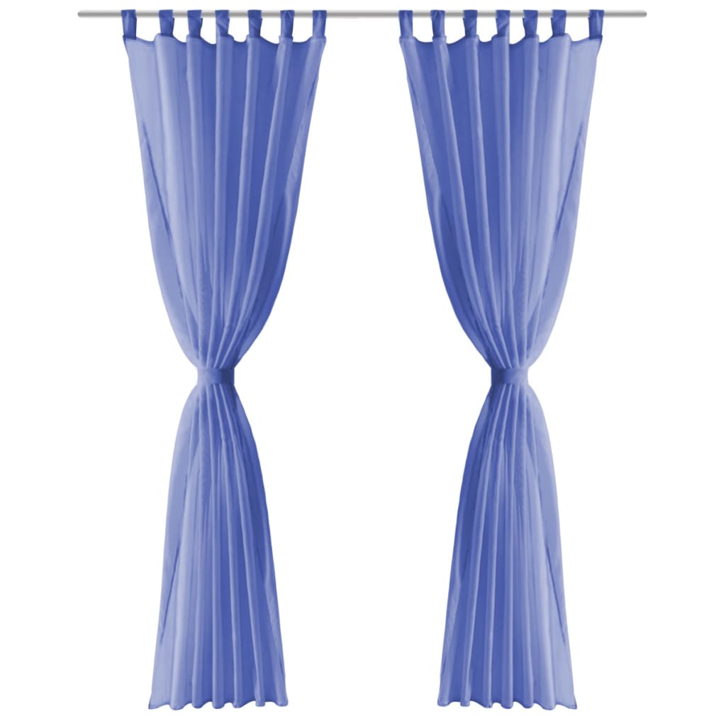 Gordijnen Voile 140X175 Cm Koningsblauw