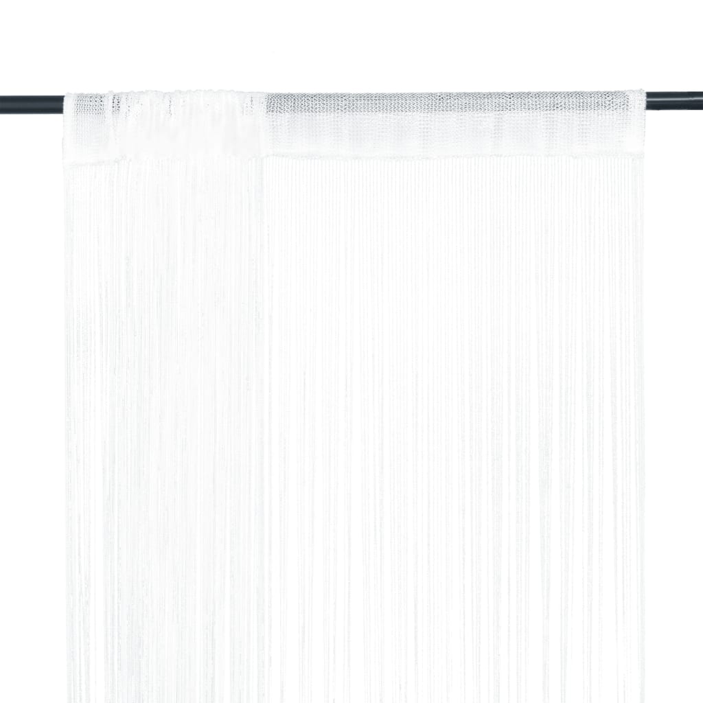 Draadgordijnen 2 St 100X250 Cm Wit