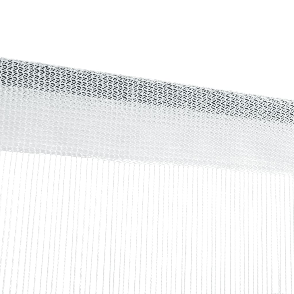 Draadgordijnen 2 St 100X250 Cm Wit