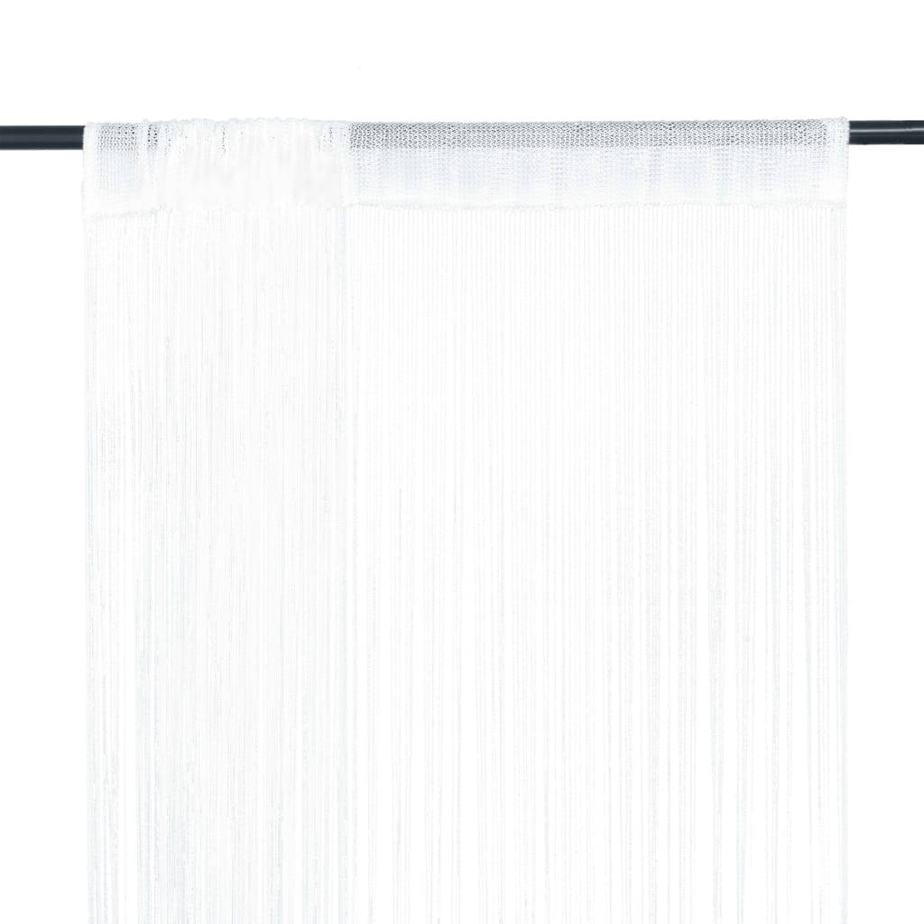 Draadgordijnen 2 St 140X250 Cm Wit