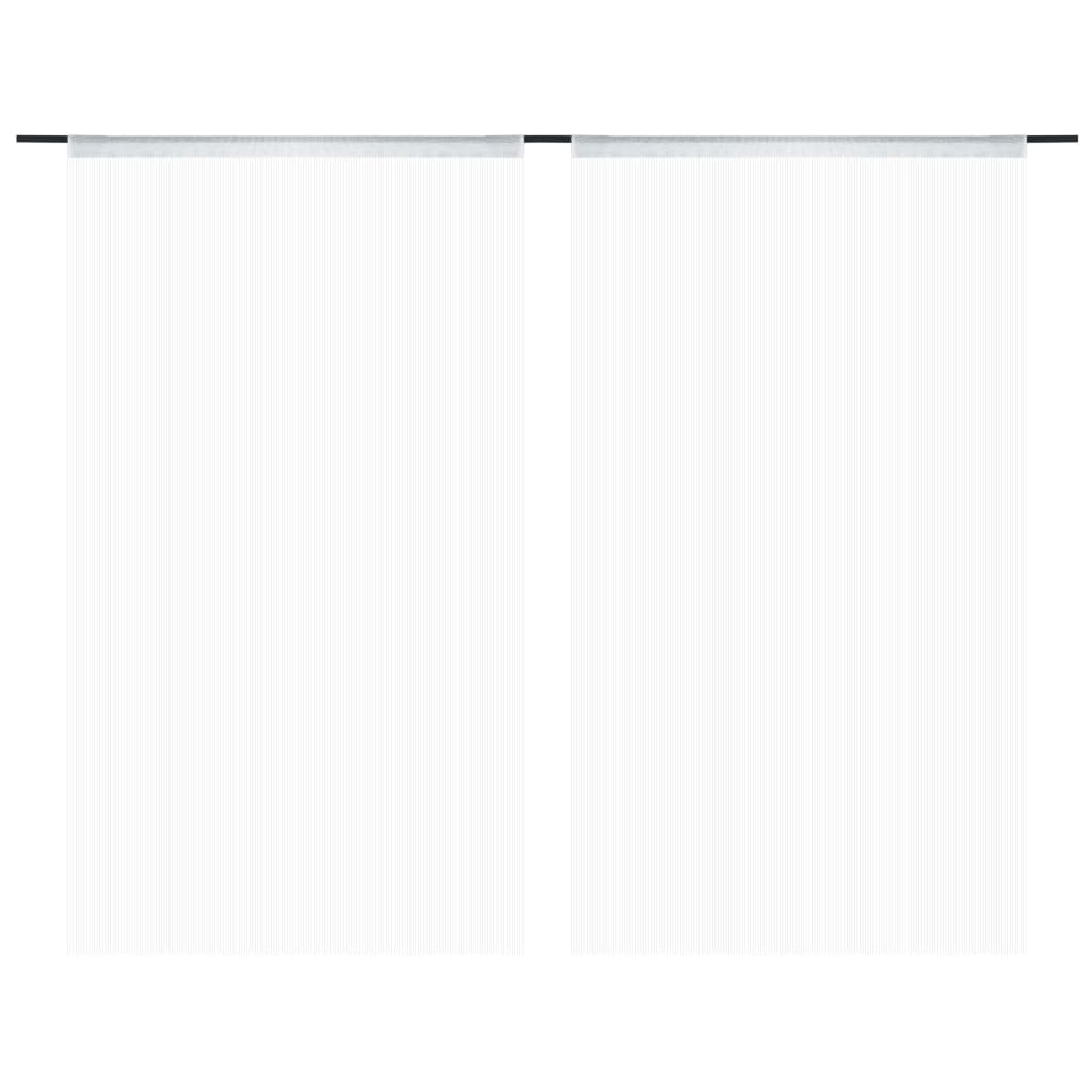 Draadgordijnen 2 St 140X250 Cm Wit