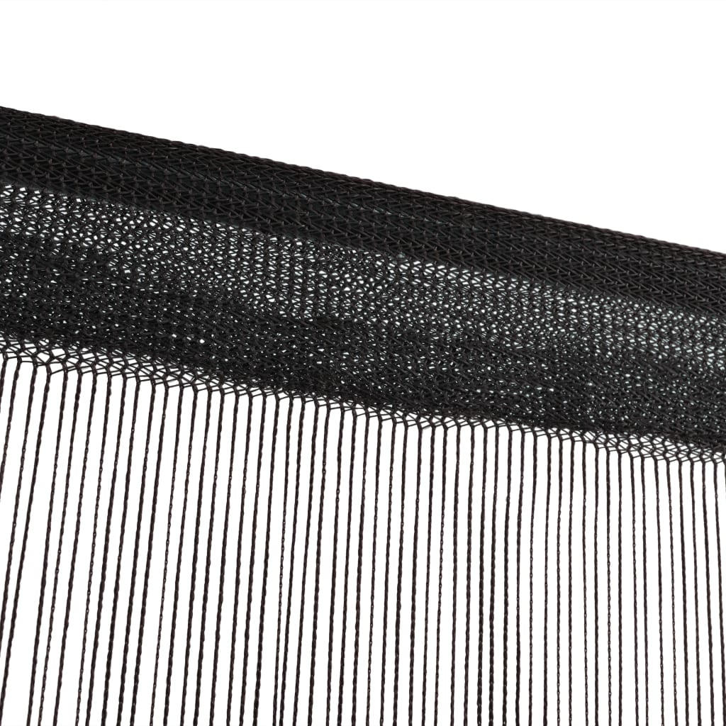 Draadgordijnen 2 St 100X250 Cm Zwart
