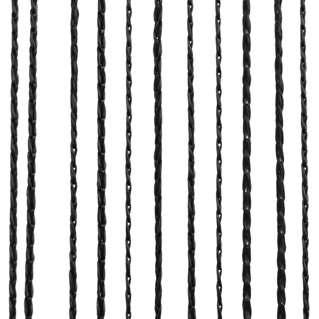 Draadgordijnen 2 St 100X250 Cm Zwart