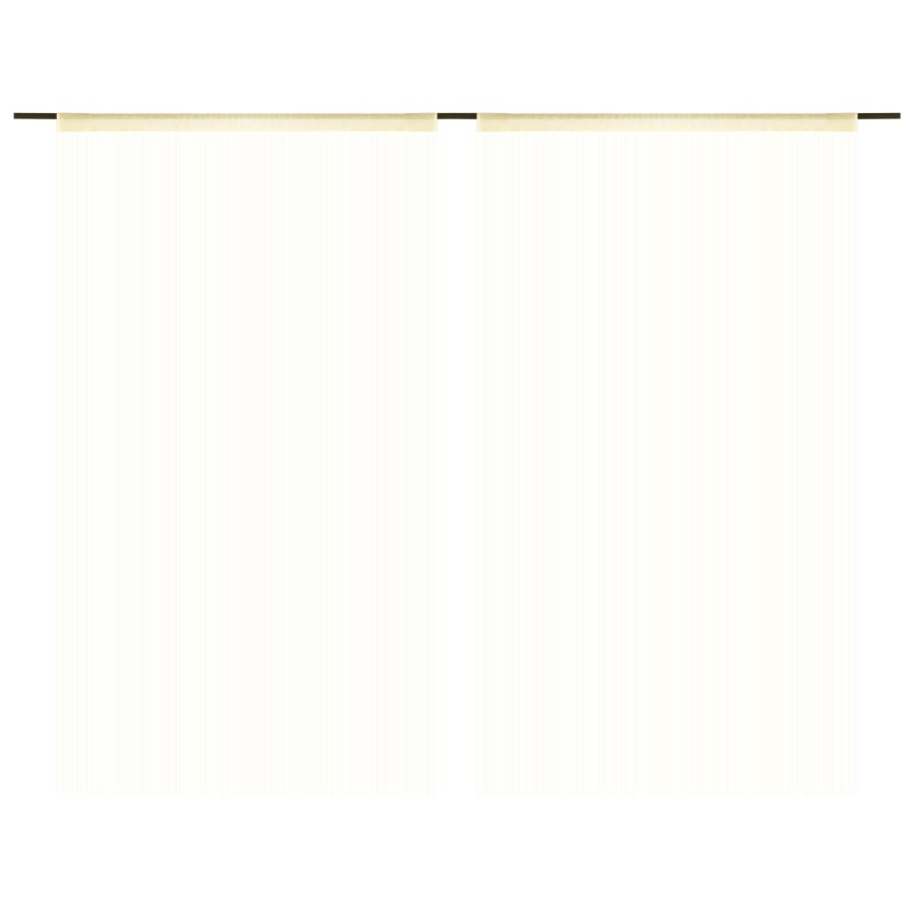Draadgordijnen 140X250 Cm Crème 2 St