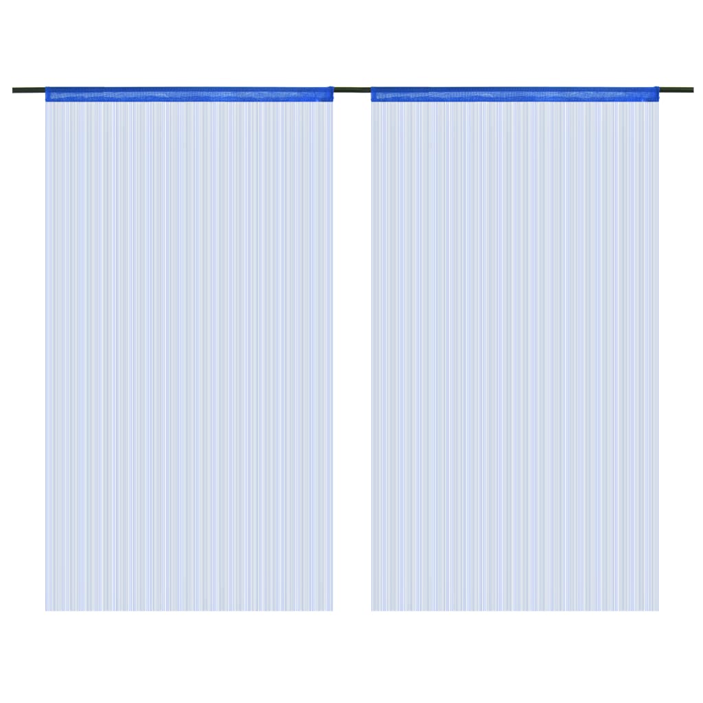 Draadgordijnen 140X250 Cm Blauw 2 St