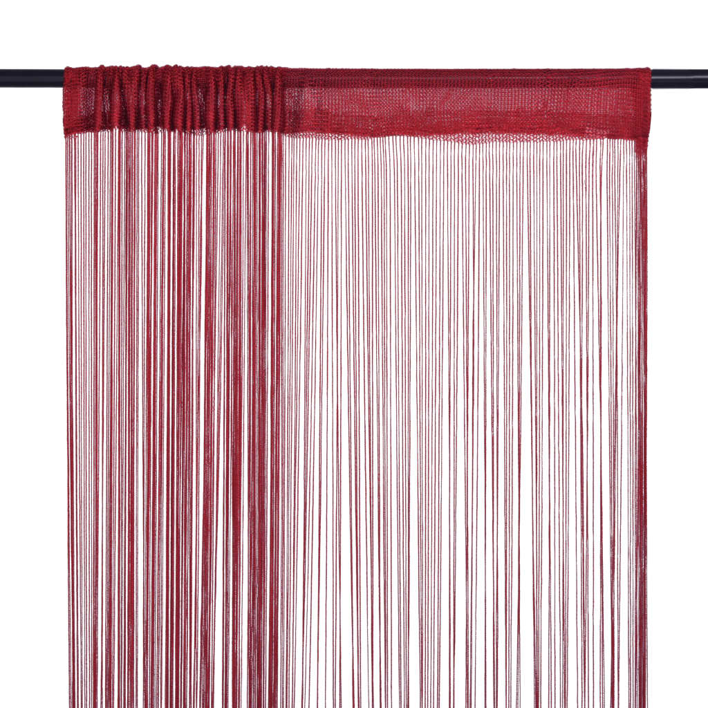 Dradengordijnen 100X250 Cm Wijnrood 2 St