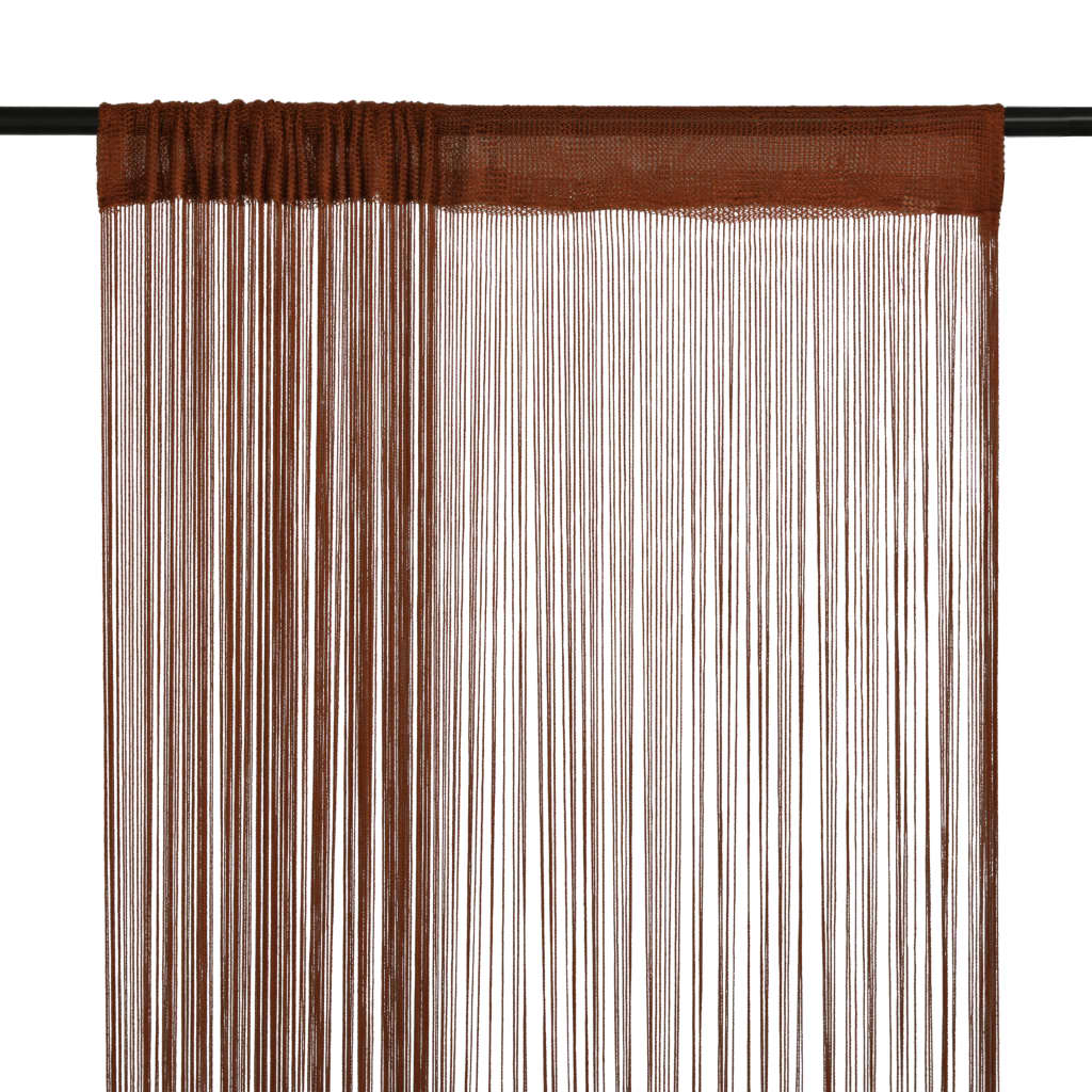 Draadgordijnen 100X250 Cm Bruin 2 St