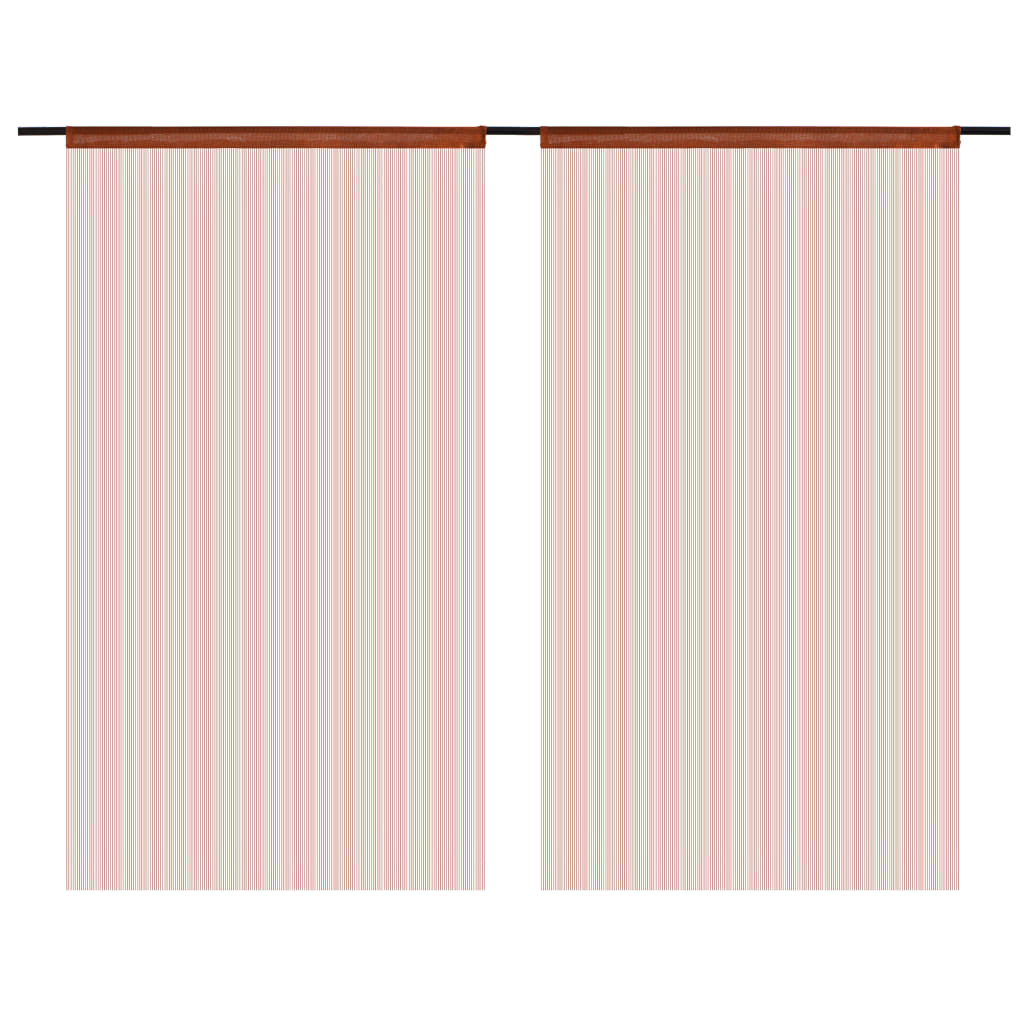 Draadgordijnen 140X250 Cm Bruin 2 St