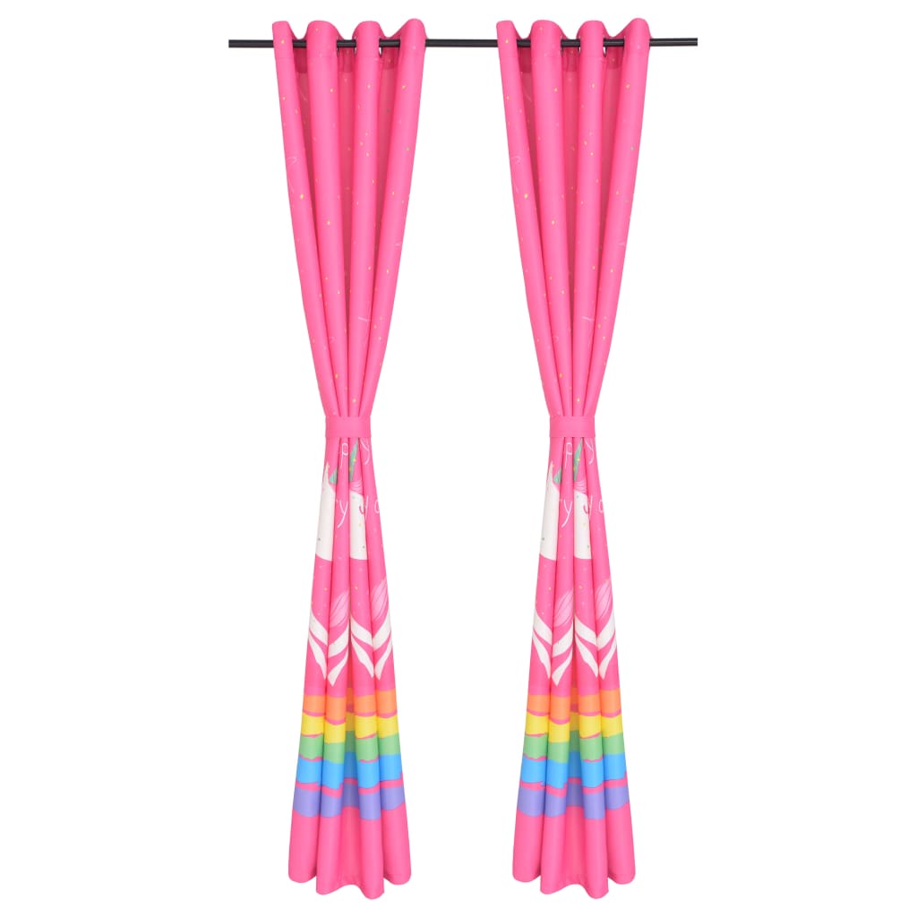Kindergordijnen Verduisterend 140X240 Cm Roze 2 St
