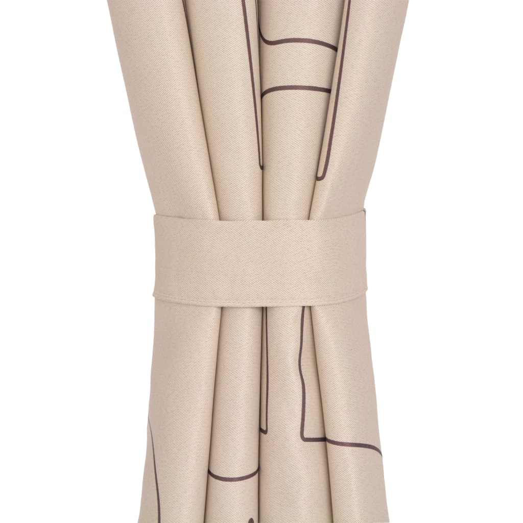 Kindergordijnen Verduisterend 140X240 Cm Beige 2 St