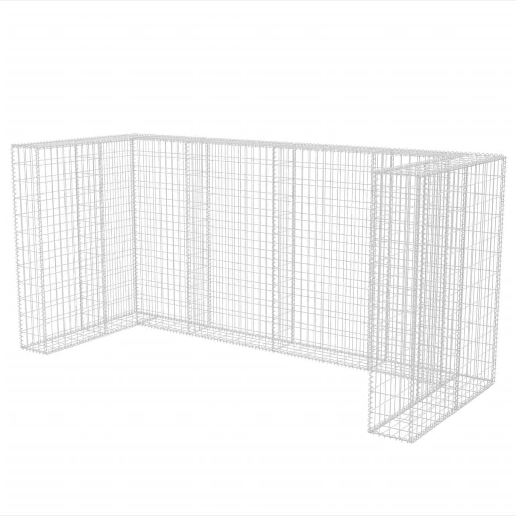 Schanskorf Drievoudige Vuilnisbak Ombouw 250X100X120 Cm Staal