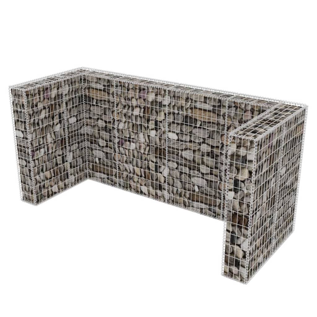 Schanskorf Drievoudige Vuilnisbak Ombouw 250X100X120 Cm Staal