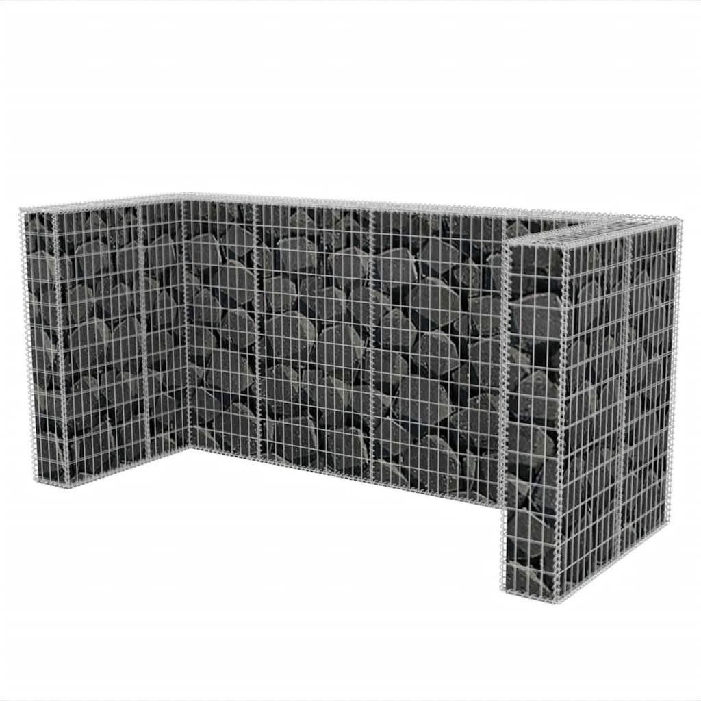 Schanskorf Drievoudige Vuilnisbak Ombouw 250X100X120 Cm Staal
