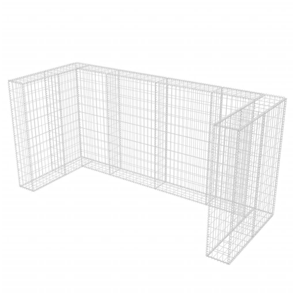 Schanskorf Drievoudige Vuilnisbak Ombouw 250X100X120 Cm Staal