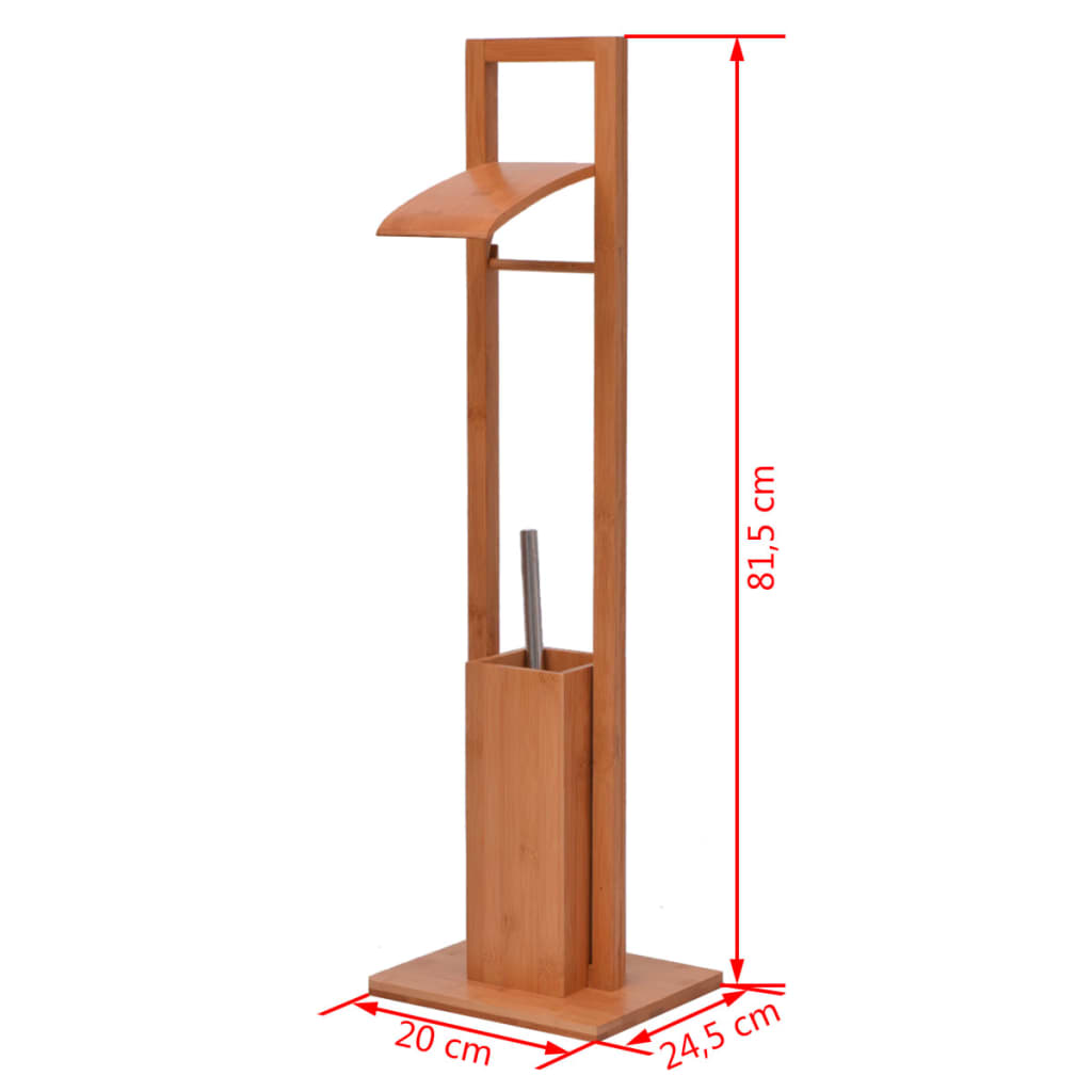 Toiletrolhouder Bamboe 20X24,5X81,5 Cm