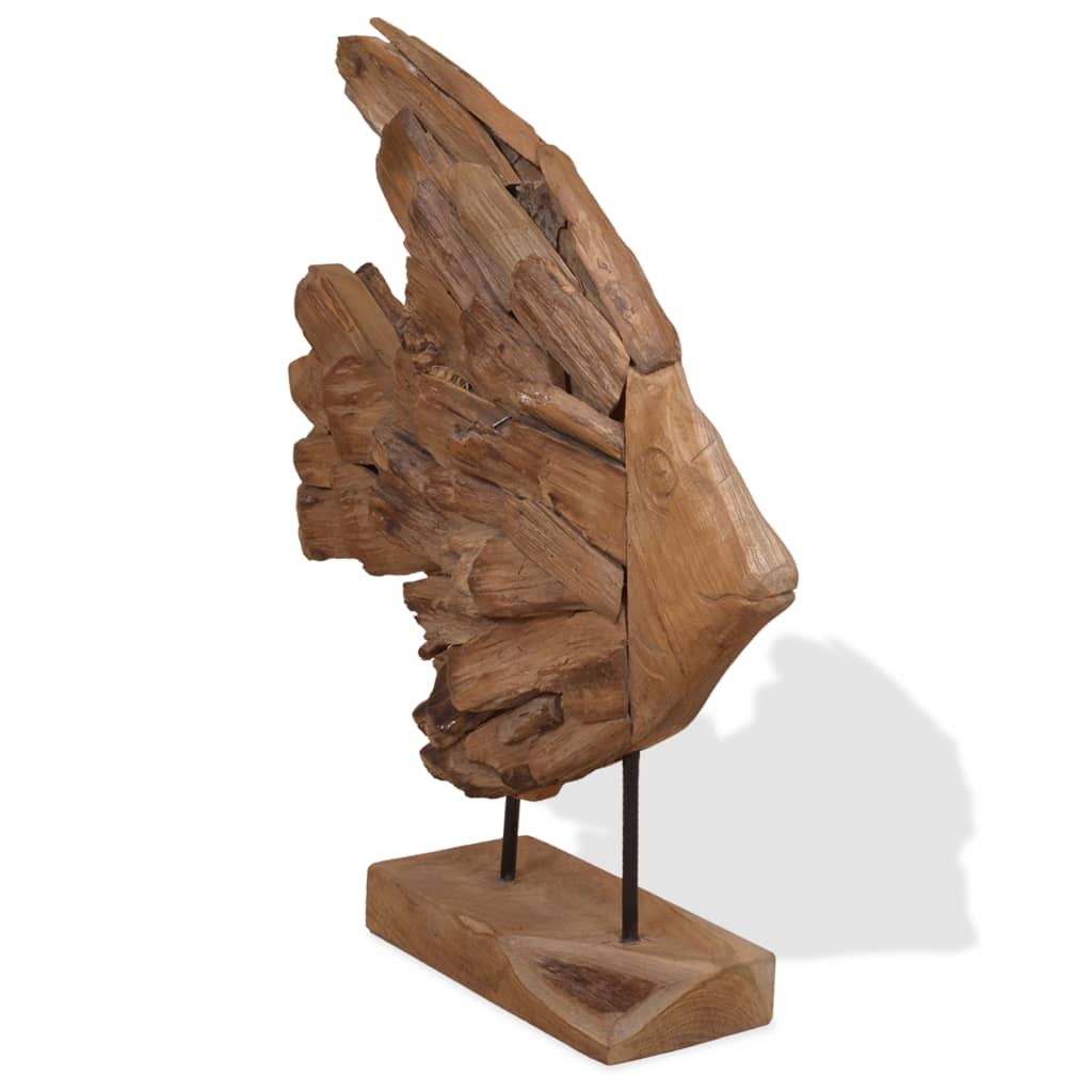 Vissenbeeld 40X12X57 Cm Teakhout