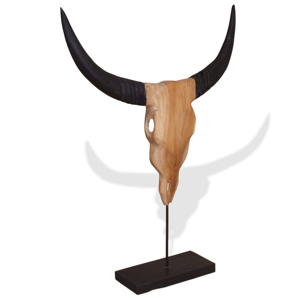 Stierenbeeld 66X15X88 Cm Teakhout