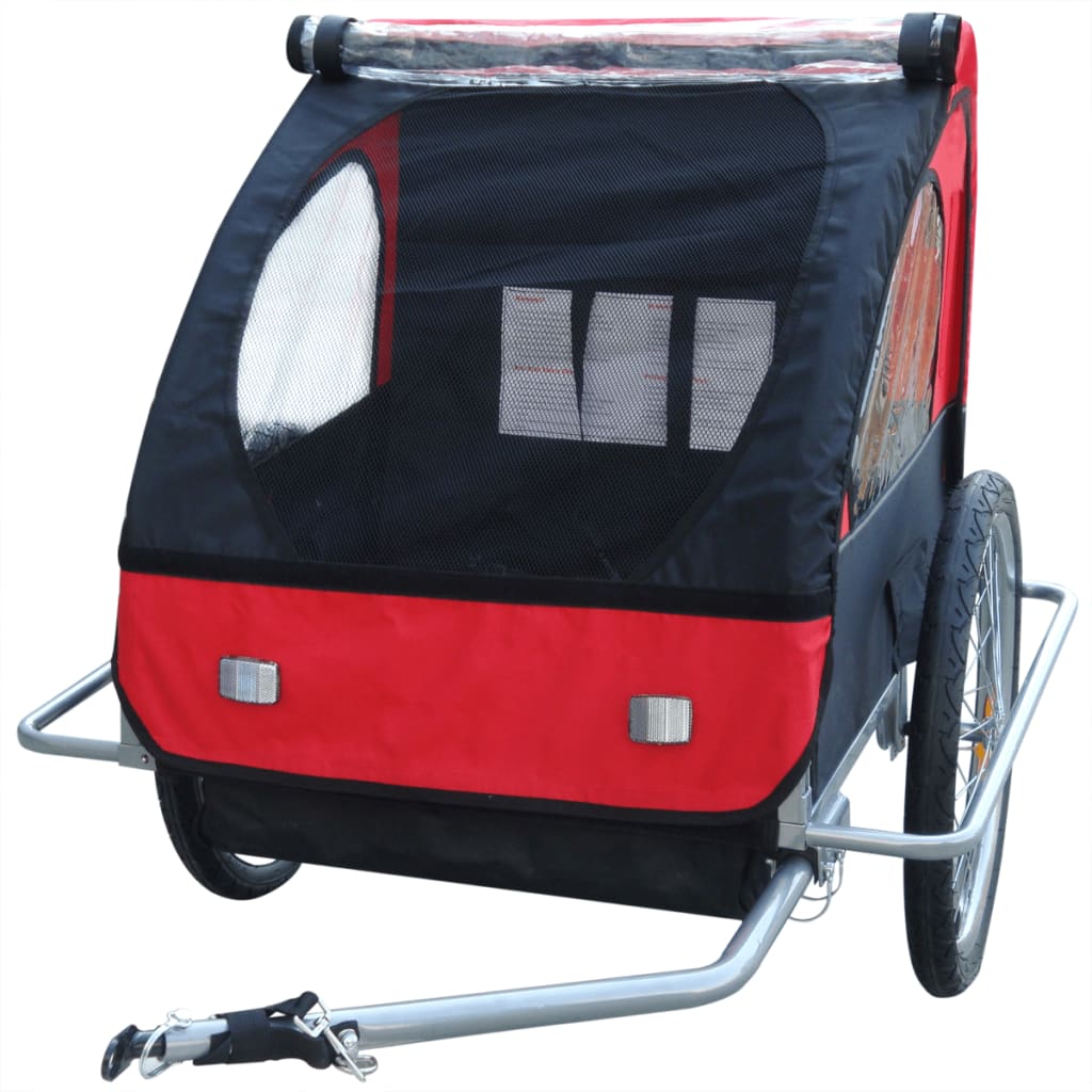 Kinderaanhangwagen Met Extra Aansluiting Rood 36 Kg