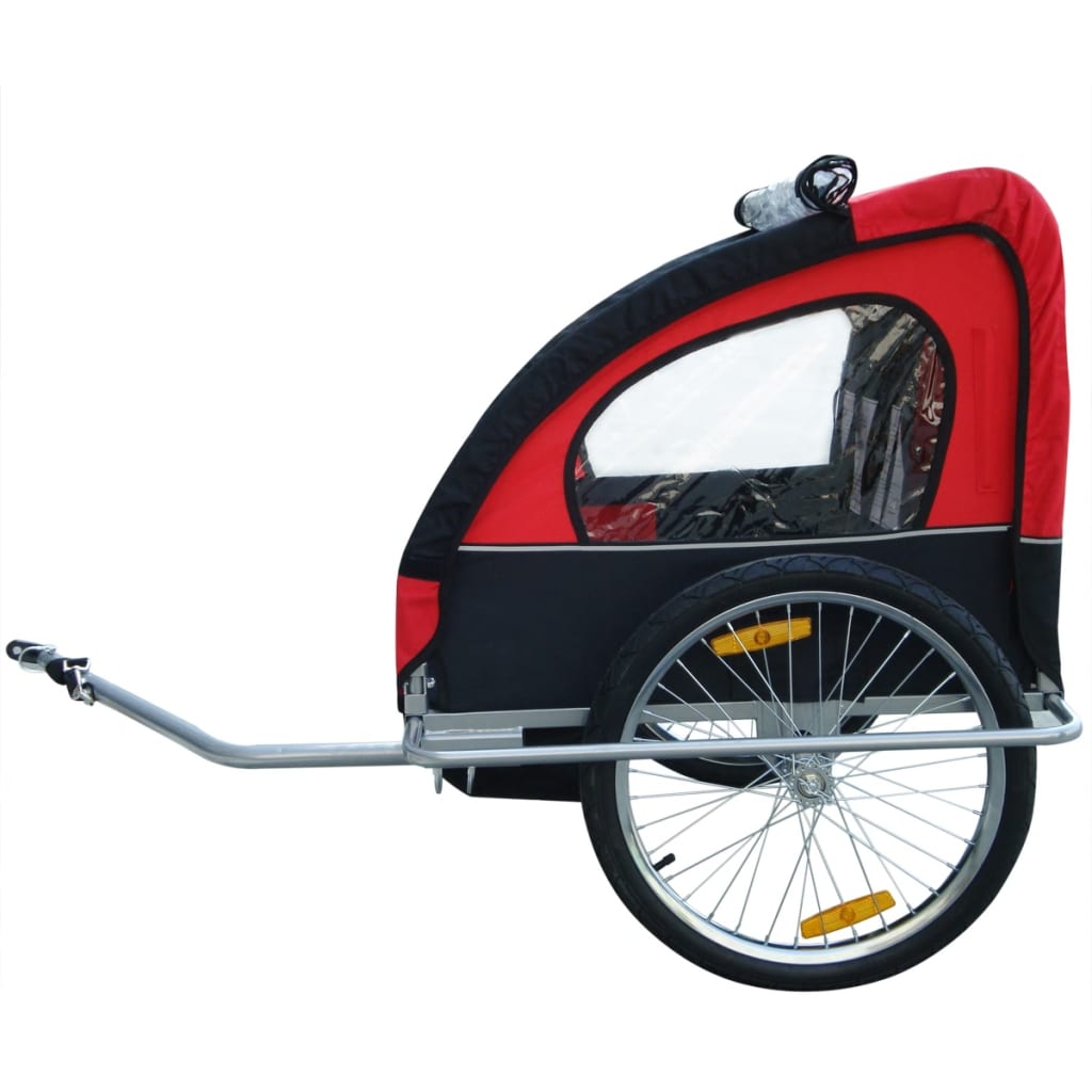 Kinderaanhangwagen Met Extra Aansluiting Rood 36 Kg