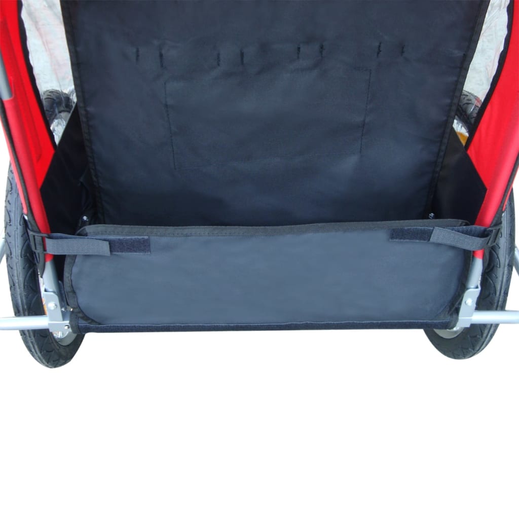 Kinderaanhangwagen Met Extra Aansluiting Rood 36 Kg