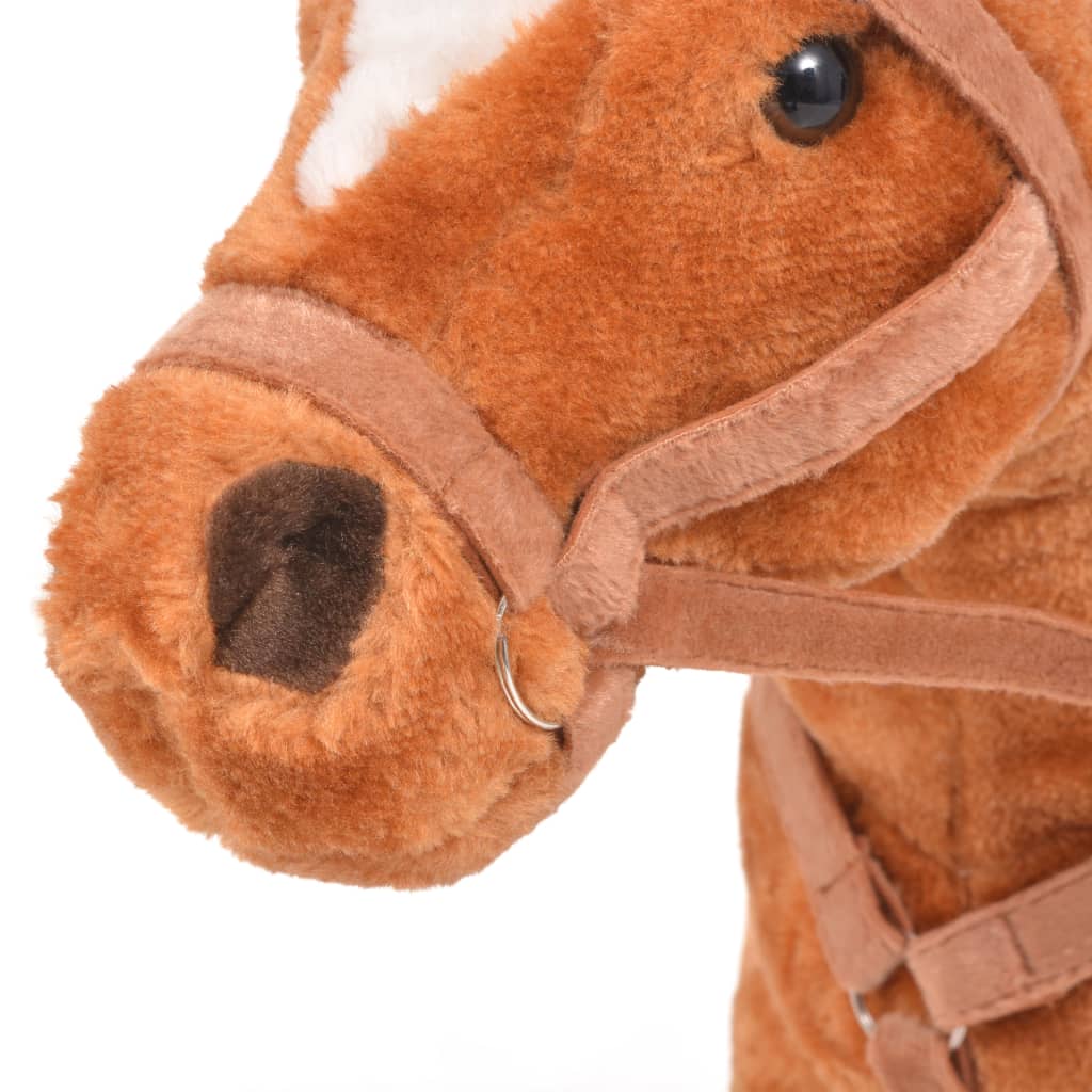 Staand Knuffelpaard Pluche Bruin