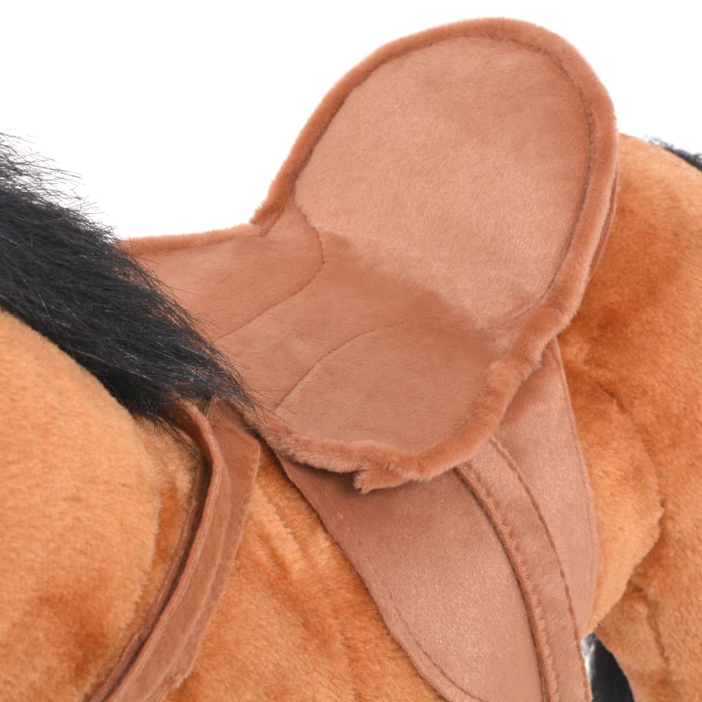 Staand Knuffelpaard Pluche Bruin