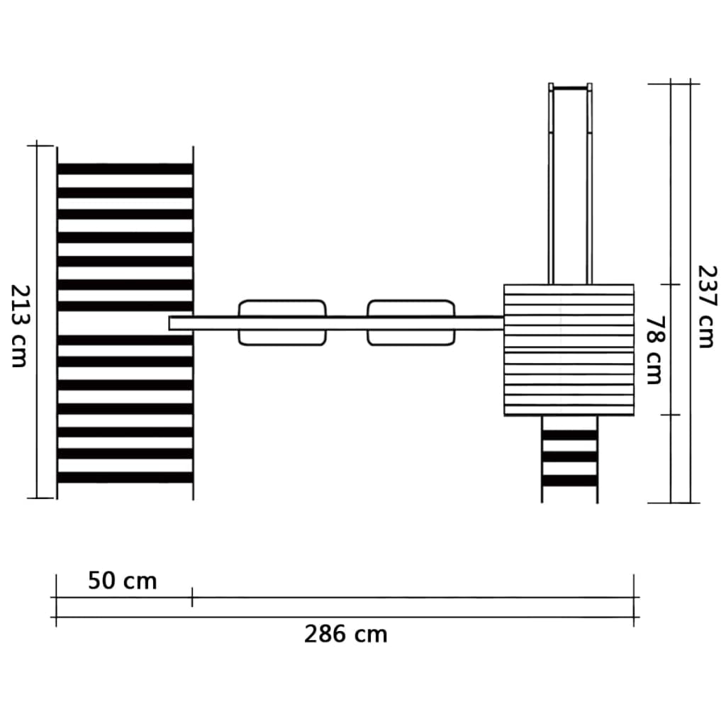 Speelhuis Met Glijbaan En Schommels 286X237X218 Cm Grenenhout