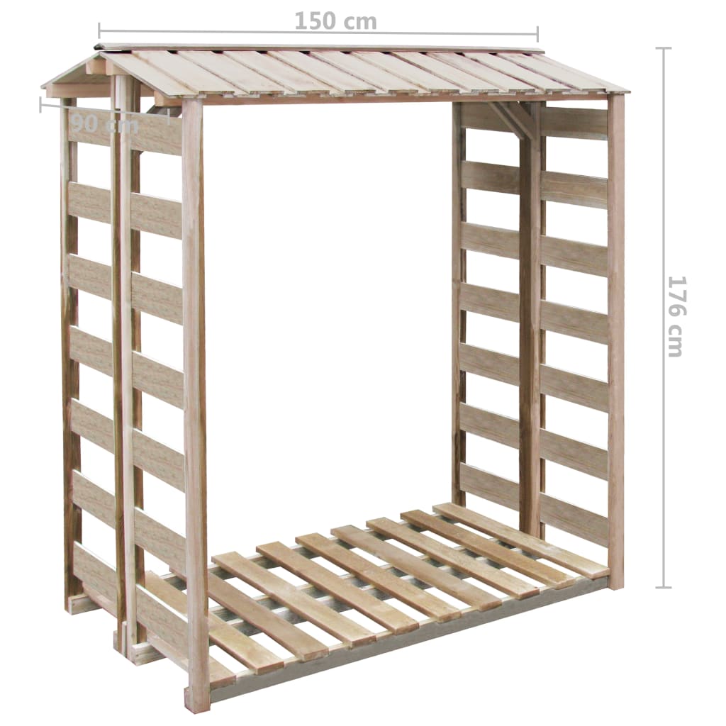 Haardhoutopslag 150X90X176 Cm Geïmpregneerd Grenenhout