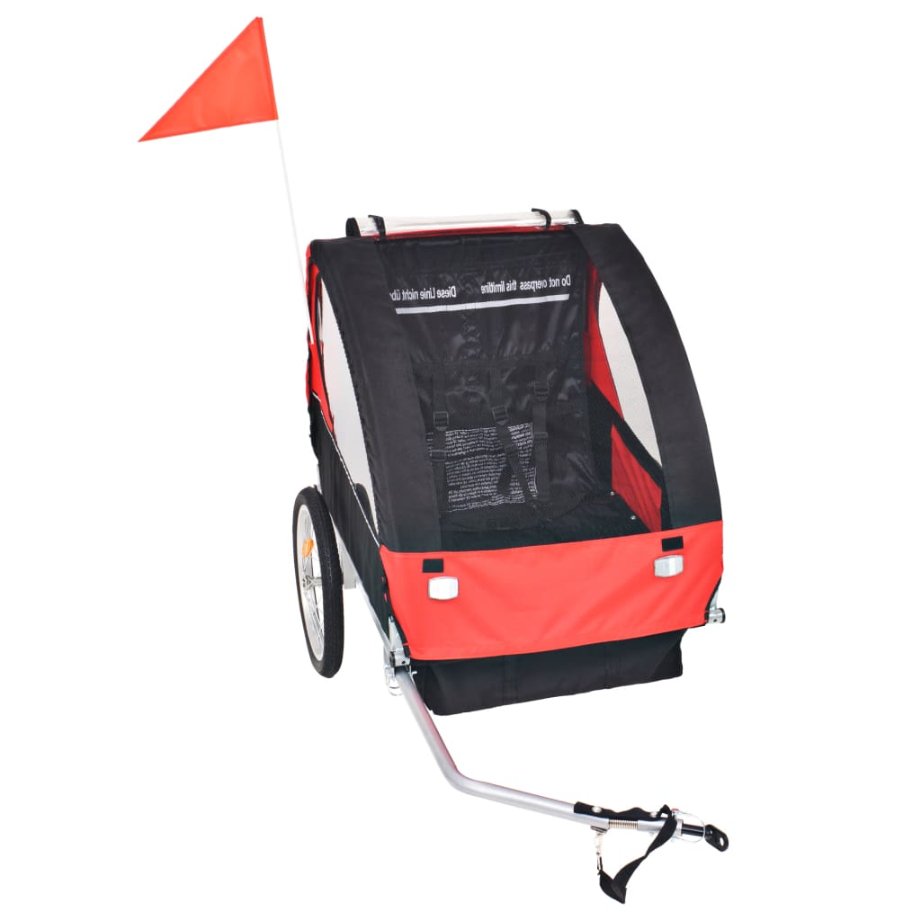 Fietskar Voor Kinderen 30 Kg Rood En Zwart