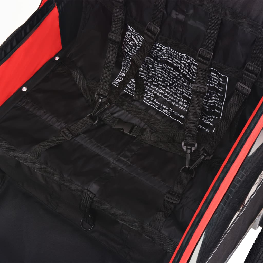 Fietskar Voor Kinderen 30 Kg Rood En Zwart