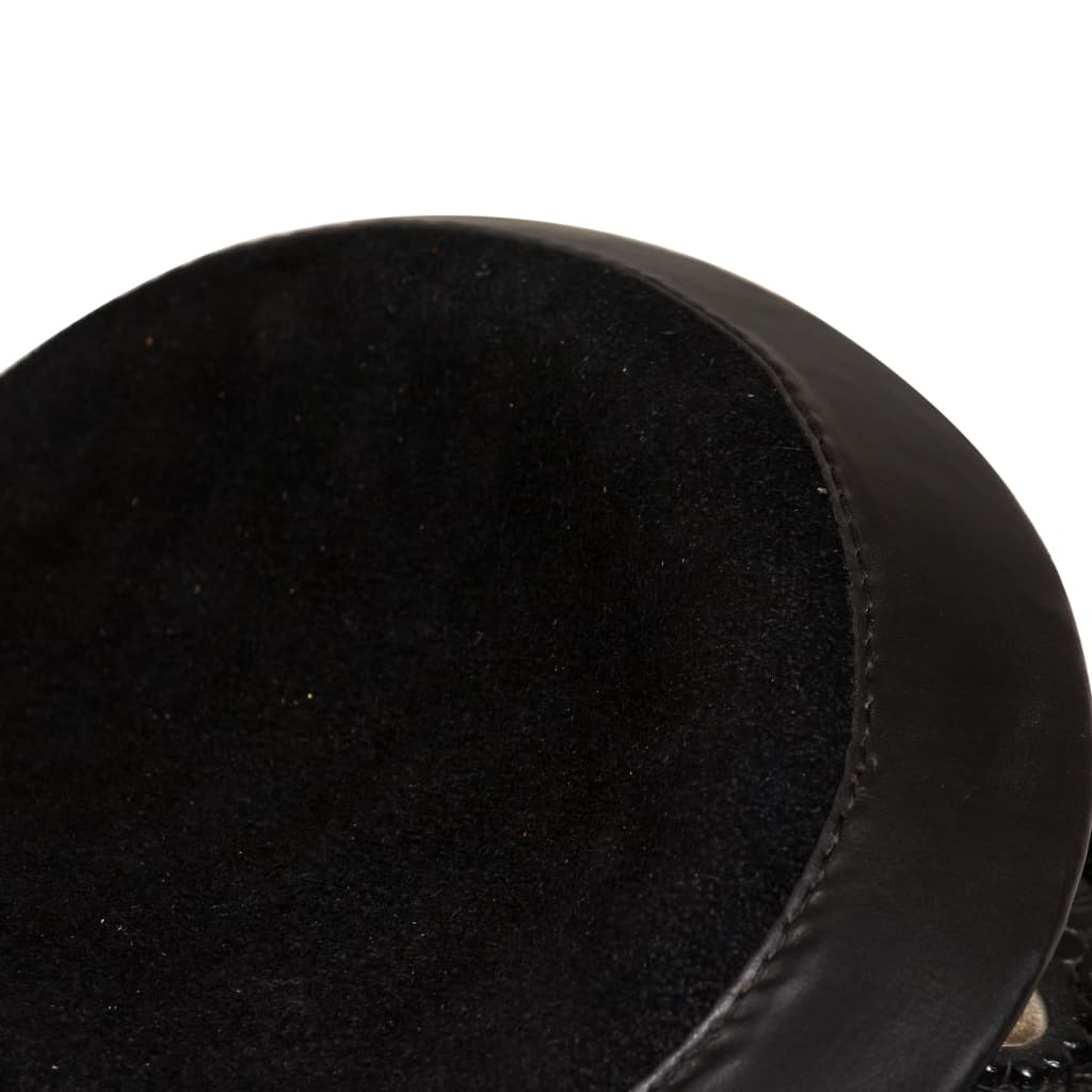 Western Zadel, Hoofdstel En Borstriem 15" Echt Leer Zwart