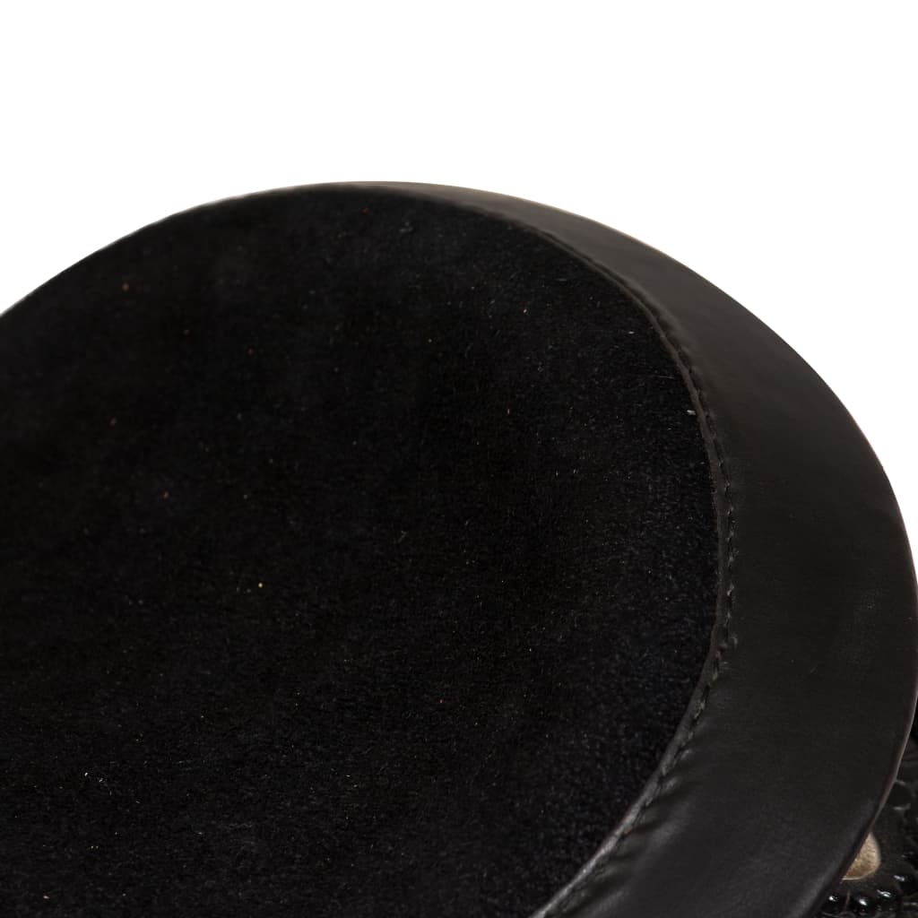 Western Zadel, Hoofdstel En Borstriem 17" Echt Leer Zwart