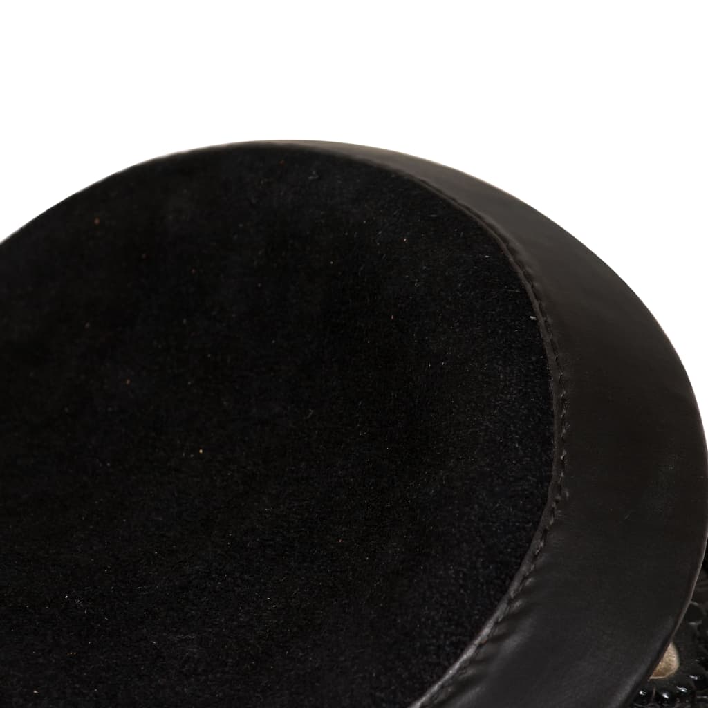 Western Zadel, Hoofdstel En Borstriem 12" Echt Leer Zwart