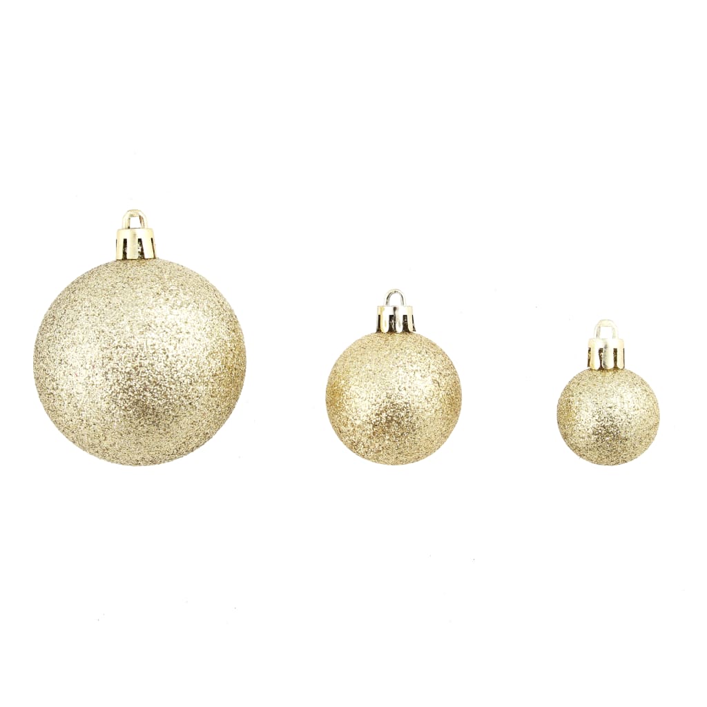 113-Delige Kerstballenset 3/4/6 Cm Goudkleurig