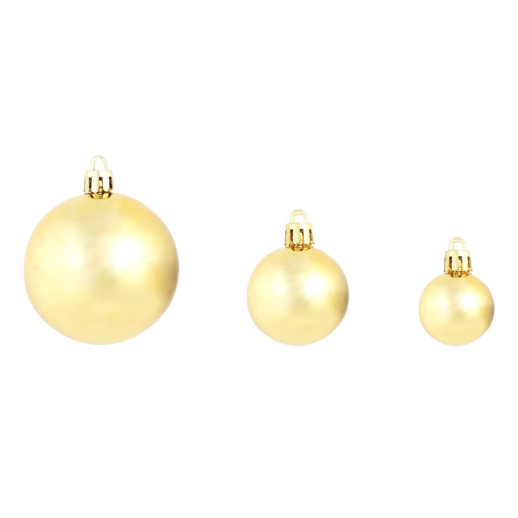 113-Delige Kerstballenset 3/4/6 Cm Goudkleurig