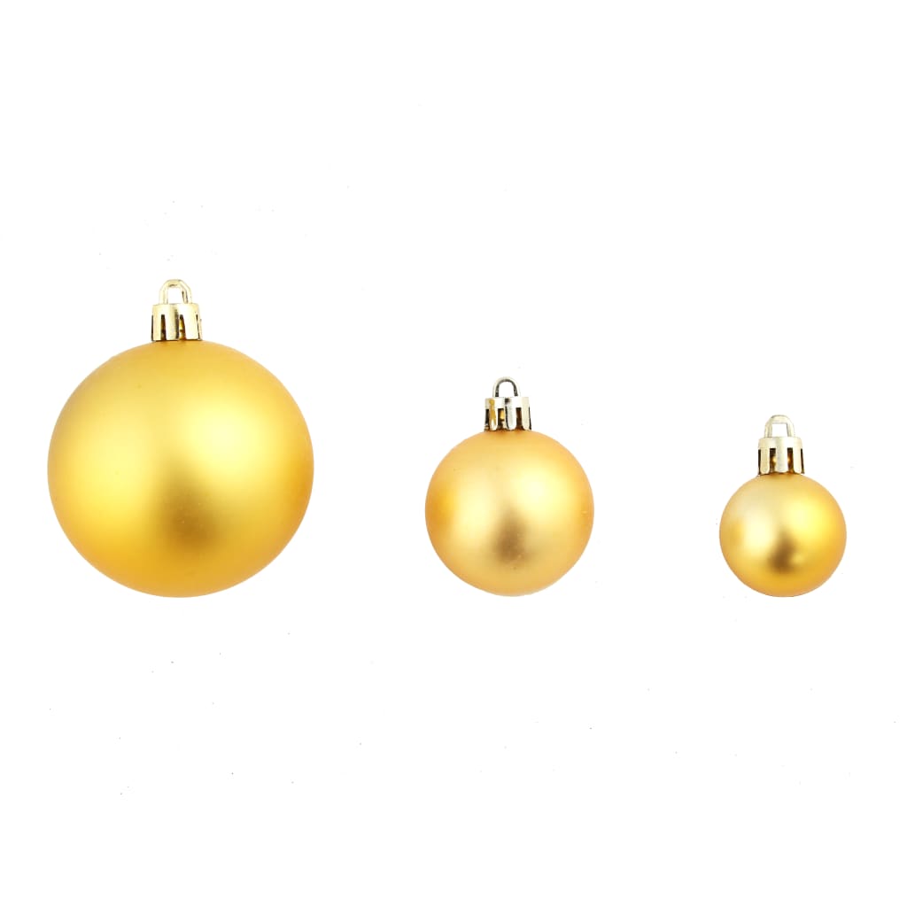 113-Delige Kerstballenset 3/4/6 Cm Goudkleurig