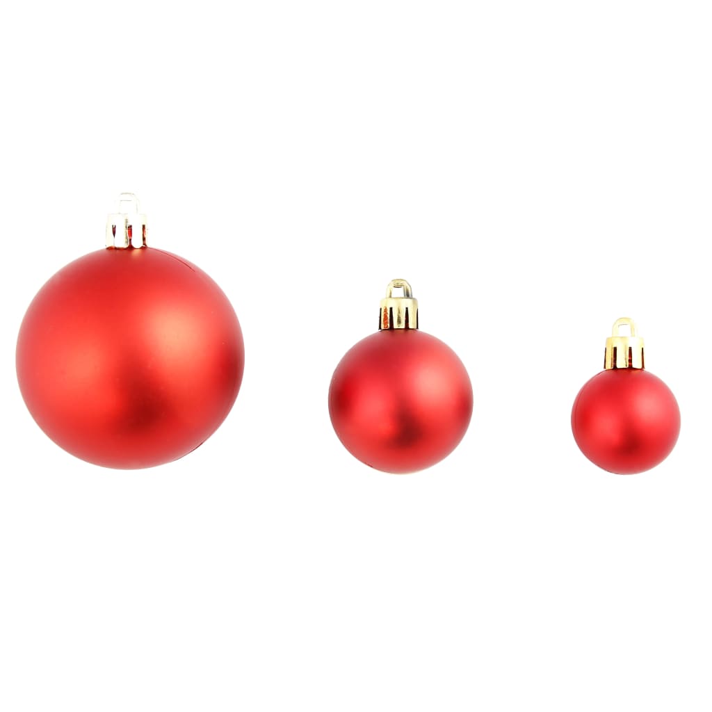 113-Delige Kerstballenset 3/4/6 Cm Rood