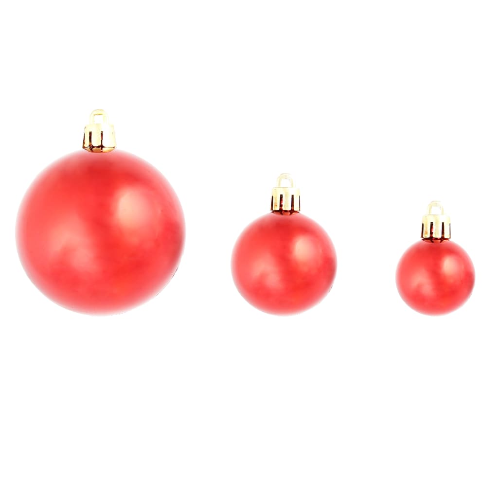 113-Delige Kerstballenset 3/4/6 Cm Rood