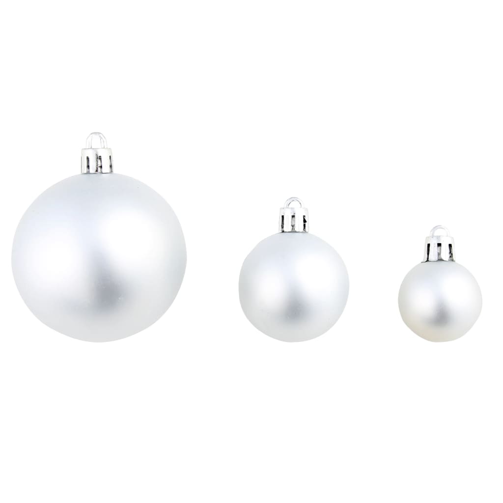 100-Delige Kerstballenset 3/4/6 Cm Zilverkleurig