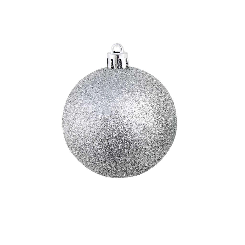 113-Delige Kerstballenset 3/4/6 Cm Zilverkleurig